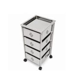 SKB Brand 4 Layer Stainless Steel Boxed Vegetable Rack for kitchen storage Durable 4 tier stainless steel boxed vegetable rack by SKB Brand SKB 4 layer stainless steel rack filled with fresh vegetables and fruits Premium stainless steel mesh boxed basket design of SKB 4 layer vegetable rack Dimensions and structure of SKB 4 layer stainless steel kitchen organizer rack